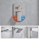 3-Function Rainfall Shower System with Wall Shower & Handheld