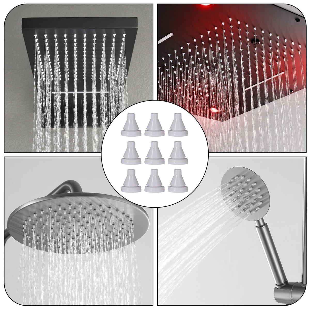 Universal Silicone Shower Head Nozzle Replacement 100PCS 4mm Shower Head Spray Nozzles