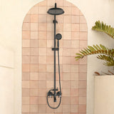 Vintage Outdoor Shower with Rainfall Head, Handheld & Tub Spout