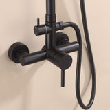 316 Stainless Steel Wall-Mounted Outdoor Shower with Rainfall Shower Head and Handheld Sprayer