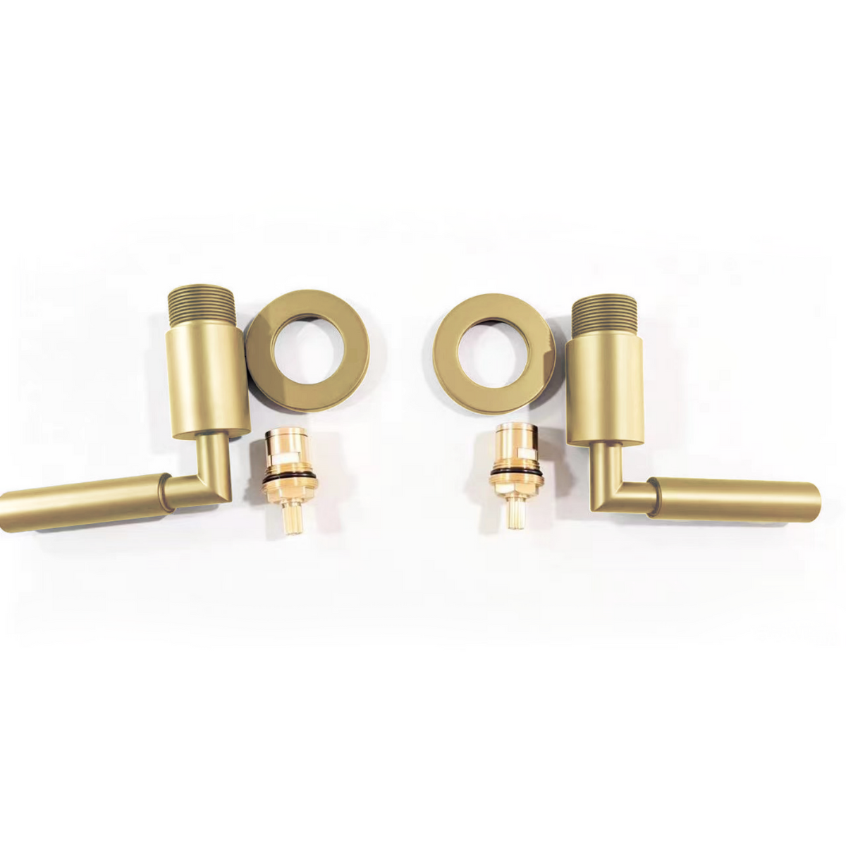 Wall Mount Bathroom Faucet Handle Replacement Kit with Ceramic Cartridge