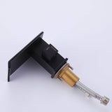 3-Hole Square Waterfall Roman Tub Faucet with Hand Shower