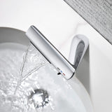 Designer Waterfall Faucet with Angled Body and Side Handle