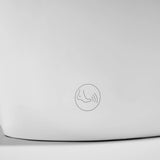 White smart toilet foot sensor for hands-free automatic flushing