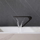 Modern Waterfall Sink Faucet with Flat Spout Design