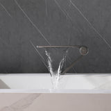 Modern Waterfall Sink Faucet with Flat Spout Design