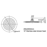 High Pressure Round Stainless Steel Shower Head