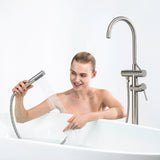 Double Handle Floor Mounted Freestanding Tub Filler RB0752