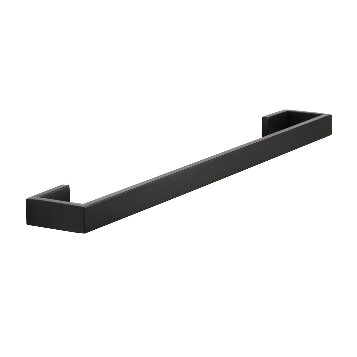 Wall-Mounted Matte Black 4-Piece Square Bathroom Hardware Set