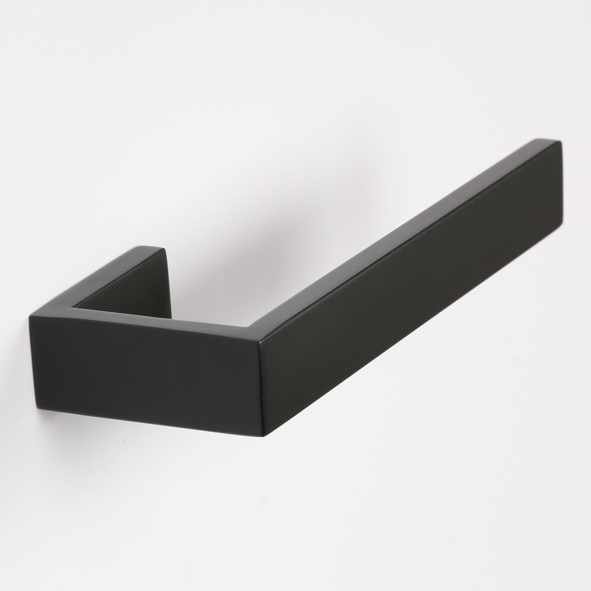 Wall-Mounted Matte Black 4-Piece Square Bathroom Hardware Set