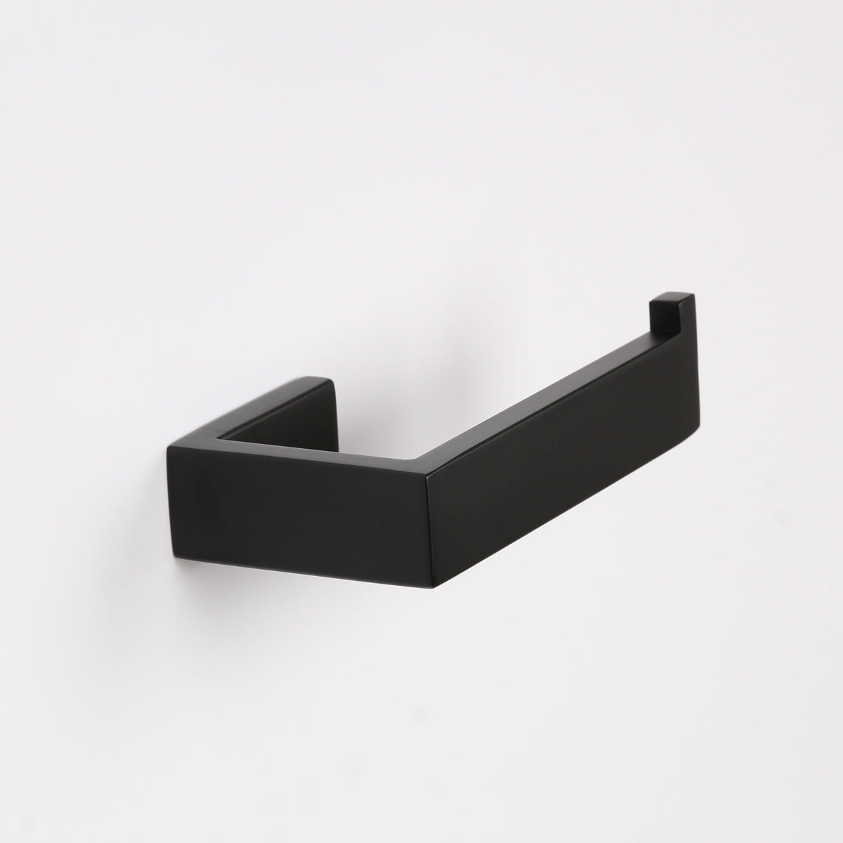 Wall-Mounted Matte Black 4-Piece Square Bathroom Hardware Set