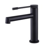 single handle bathroom sink faucet hot and cold mixer matte black