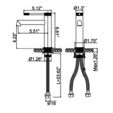 deck mounted single hole faucet size