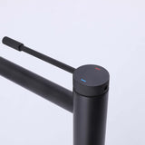 Single Hole Single Handle Bathroom Vessel Sink Faucet with Supply Hose Matte Black AD5908MB