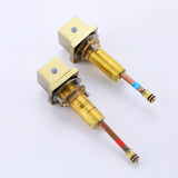 Square Waterfall Spout Bathroom Faucet with Two Knobs