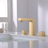 Widespread Bathroom Sink Faucet 3 Hole 2-Handle Gold Vanity Faucet JK0007