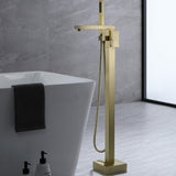 Freestanding Bathtub Faucet with Hand Shower Lead-Free Solid Brass JK0047
