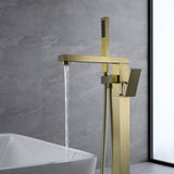 Freestanding Bathtub Faucet with Hand Shower Lead-Free Solid Brass JK0047