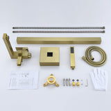 Freestanding Bathtub Faucet with Hand Shower Lead-Free Solid Brass JK0047