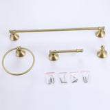 Wall Mounted Bathroom Hardware Set Brushed Gold 4 Piece Bathroom Accessories Set JK0056