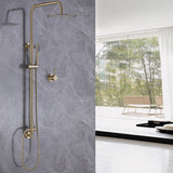 10" Shower System Exposed Brushed Gold Bathroom Shower Combo Set JK0057