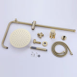 10" Shower System Exposed Brushed Gold Bathroom Shower Combo Set JK0057