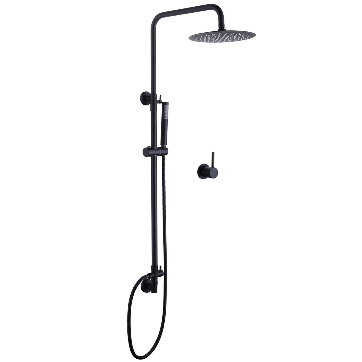 Wall-Mounted Rainfall Shower System with 10-Inch Showerhead