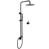 Wall Mount Shower Faucet Set 10" Rainfall Shower Head Kit Matte Black JK0058