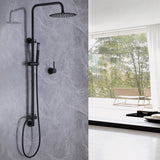 Wall Mount Shower Faucet Set 10" Rainfall Shower Head Kit Matte Black JK0058