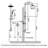 Wall-Mounted Rainfall Shower System with 10-Inch Showerhead