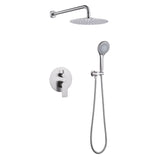Brushed Nickel Shower System with 10″ Rain Shower