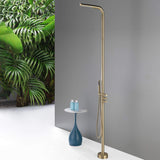 Freestanding Outdoor Shower Round Column with Hose & Hand Shower JK0090