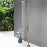 Freestanding Outdoor Shower Round Column with Hose & Hand Shower JK0090