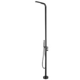 freestanding outdoor shower matte black