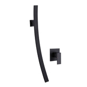 Curved Waterfall Spout Faucet with Wall Controls