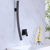 Wall Mounted Waterfall Spout Hot and Cold Mixed Water Sink Faucet JK0093