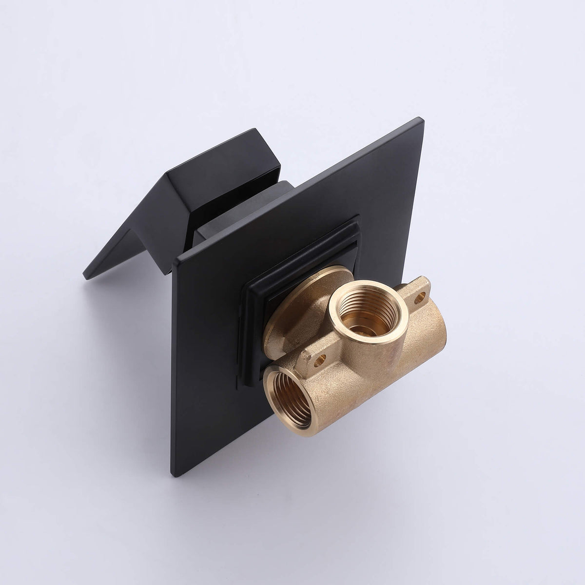 Curved Waterfall Spout Faucet with Wall Controls