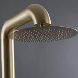 Freestanding Stainless Steel Outdoor Shower with Hand Shower Brushed Gold