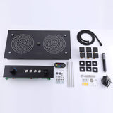 Luxury LED Dual Shower Head Ceiling Mount Digital Display Music Thermostatic Shower System with 6 Body Jets JK0107