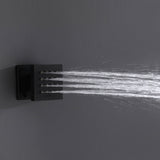 Matte Black Ceiling Shower System with 6 Body Sprays and Slide Bar
