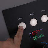 Matte Black Ceiling Shower System with 6 Body Sprays and Slide Bar