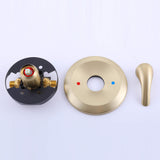 water control handle of shower faucet brushed gold