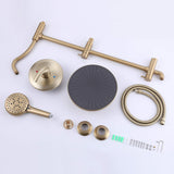 accessorie list of retro brushed gold shower faucet with 5 functions handle