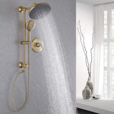 shower head raining on gary wall