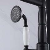 Freestanding Bathtub Faucet Tub Filler with Classic Brass Stand Alone Clawfoot Tub Faucet Matte Black JK0117