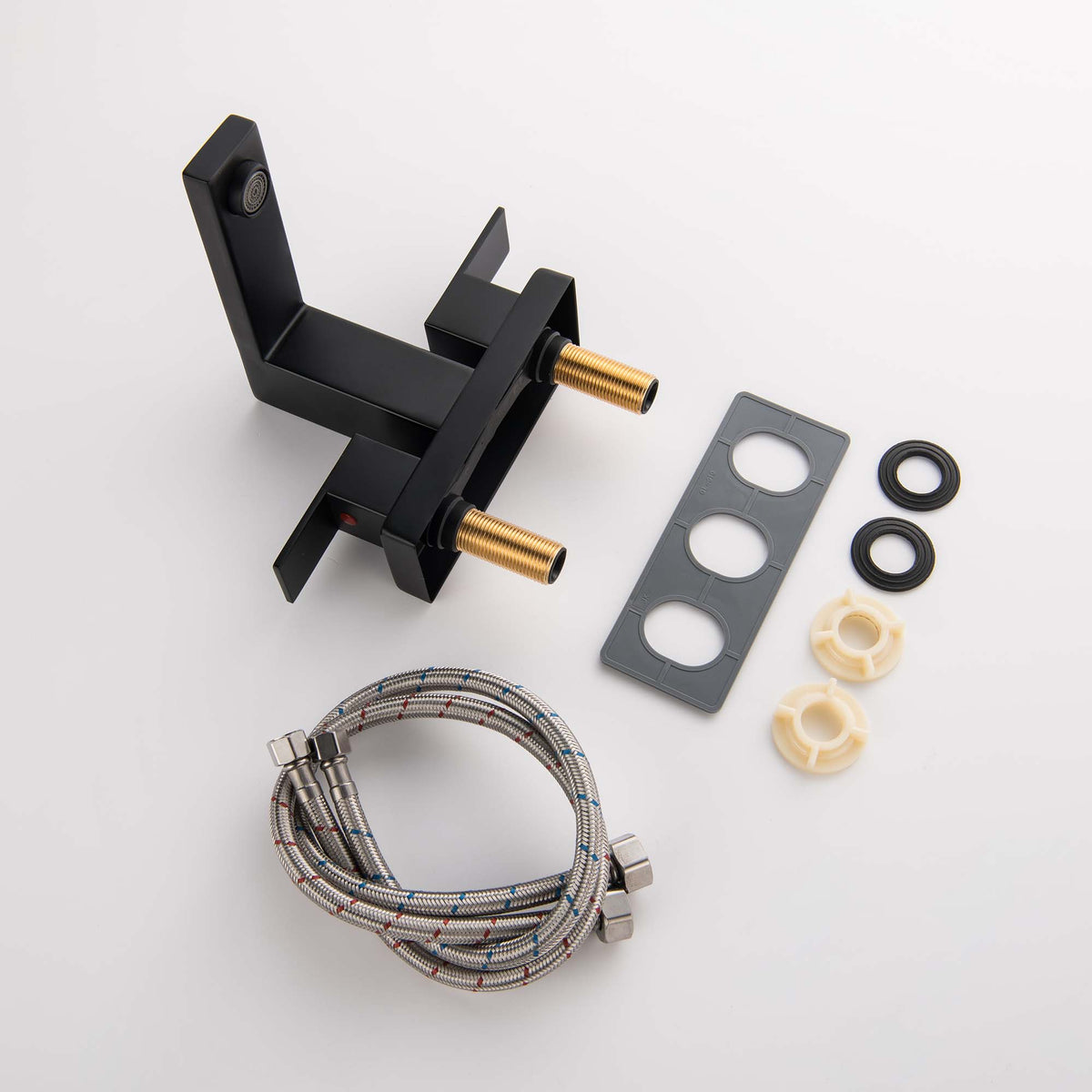 Dual-Handle 3-Hole Basin Faucet with Centerset Base