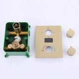 Thermostatic Shower System with Temperature Digital Display 6 Body Spray Jets Ceiling Mounted JK0126