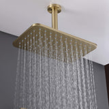 Thermostatic Shower System with Temperature Digital Display 6 Body Spray Jets Ceiling Mounted JK0126
