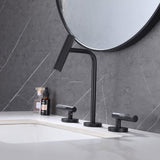 Widespread Bathroom Faucets 8 Inch Bathroom Sink Faucet Matte Black JK0132