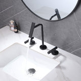 Widespread Bathroom Faucets 8 Inch Bathroom Sink Faucet Matte Black JK0132